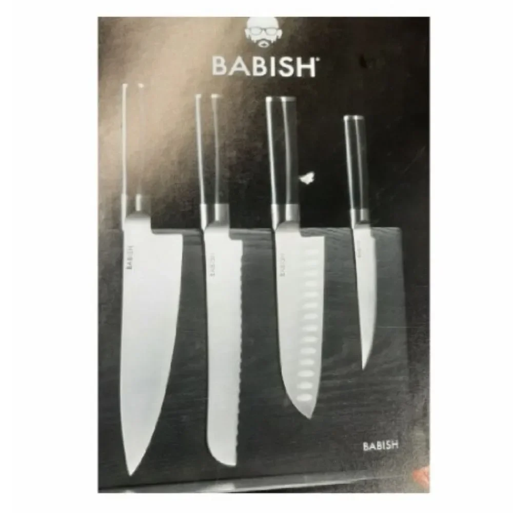 Babish 5-Piece Stainless Steel Cutlery Set w/Magnetic Knife Block